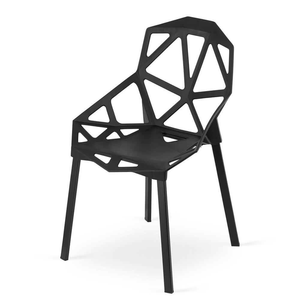 2-u krēslu komplekts Essen, melns cena un informācija | Virtuves un ēdamistabas krēsli | 220.lv