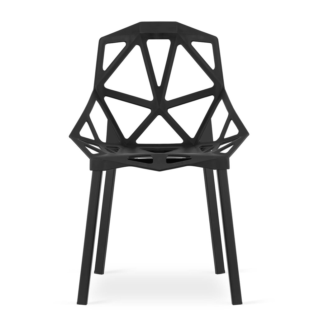 3-ju krēslu komplekts Essen, melns цена и информация | Virtuves un ēdamistabas krēsli | 220.lv