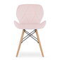 3-ju krēslu komplekts Lago, rozā cena un informācija | Virtuves un ēdamistabas krēsli | 220.lv