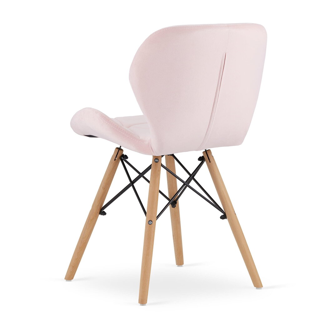 3-ju krēslu komplekts Lago, rozā cena un informācija | Virtuves un ēdamistabas krēsli | 220.lv