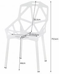 Комплект из 2-х стульев Essen, белый цена и информация | Стулья для кухни и столовой | 220.lv