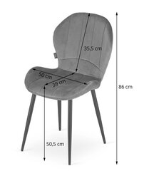 Набор из 3 стульев Terni, серый цена и информация | Стулья для кухни и столовой | 220.lv