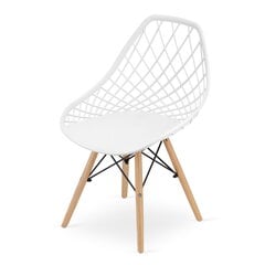 Комплект из 2 стульев Sakai, белый/коричневый цена и информация | Стулья для кухни и столовой | 220.lv