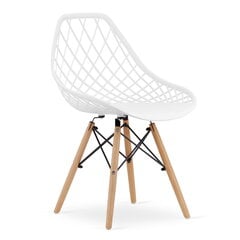 Комплект из 2 стульев Sakai, белый/коричневый цена и информация | Стулья для кухни и столовой | 220.lv