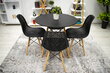3-ju krēslu komplekts Maro, melns cena un informācija | Virtuves un ēdamistabas krēsli | 220.lv