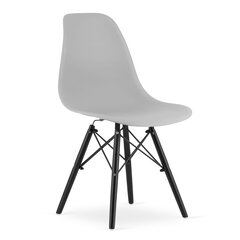 Набор из 2 стульев Osaka, серый/черный цена и информация | Стулья для кухни и столовой | 220.lv
