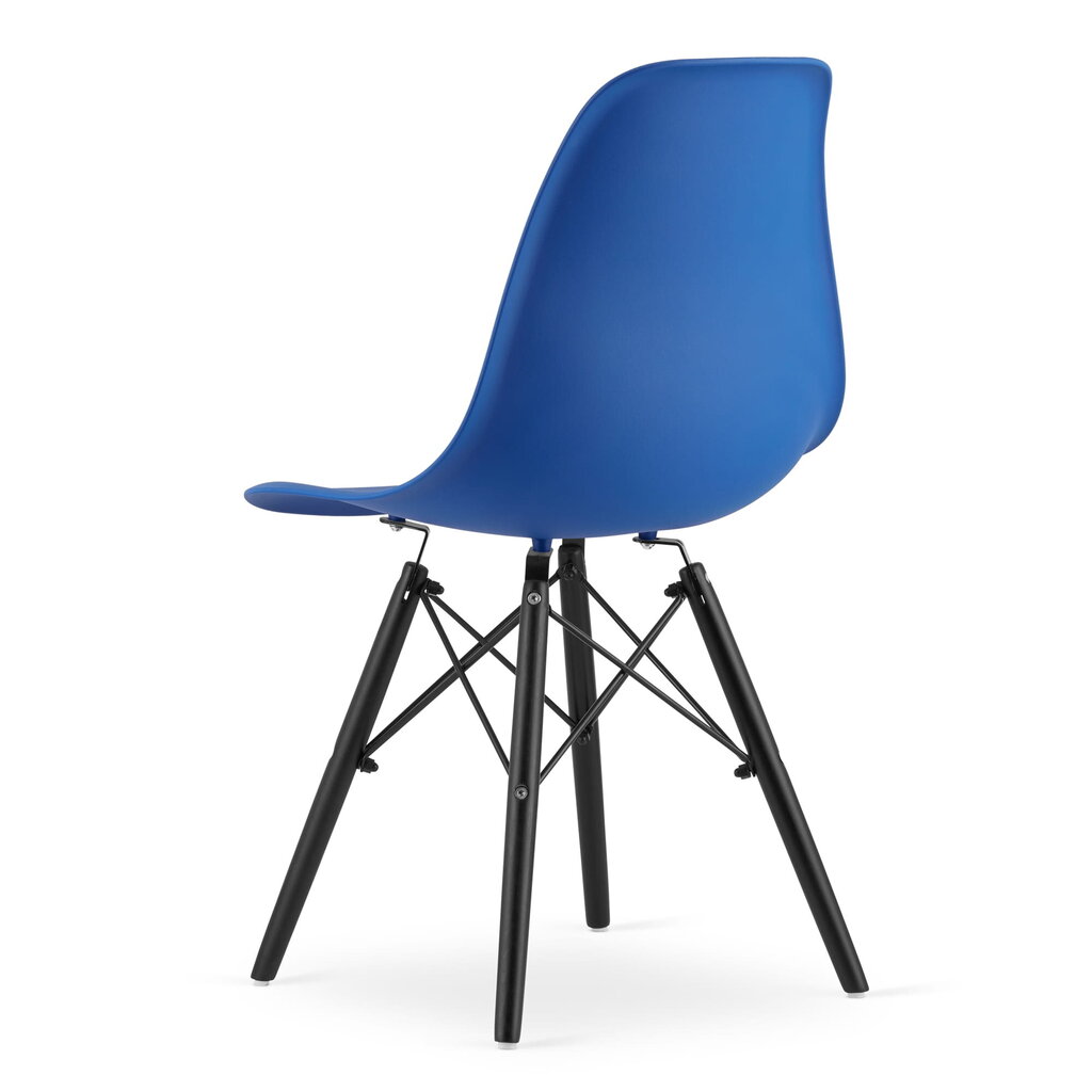 2-u krēslu komplekts Osaka, zils/melns цена и информация | Virtuves un ēdamistabas krēsli | 220.lv