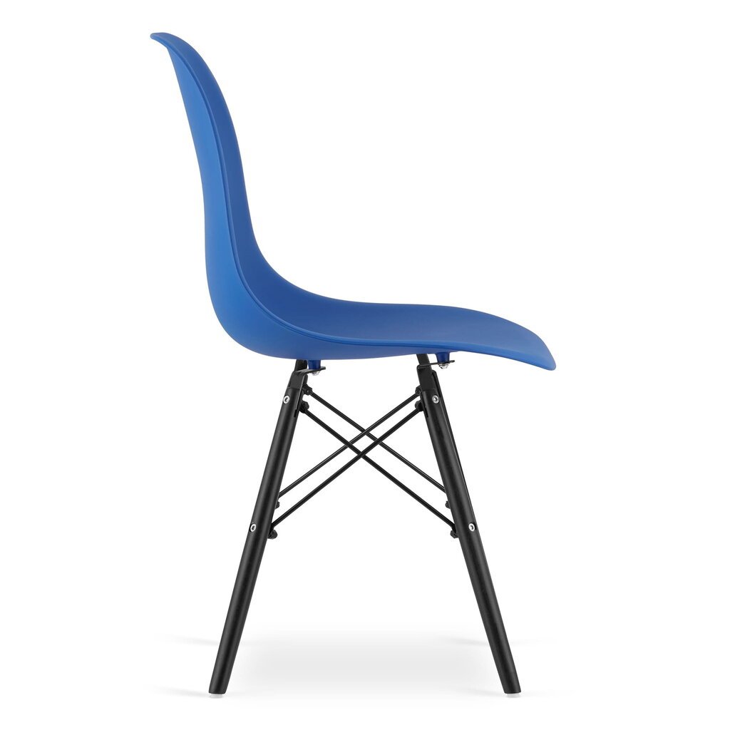 2-u krēslu komplekts Osaka, zils/melns цена и информация | Virtuves un ēdamistabas krēsli | 220.lv