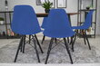 3-ju krēslu komplekts Osaka, zils/melns цена и информация | Virtuves un ēdamistabas krēsli | 220.lv