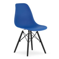3-ju krēslu komplekts Osaka, zils/melns цена и информация | Стулья для кухни и столовой | 220.lv