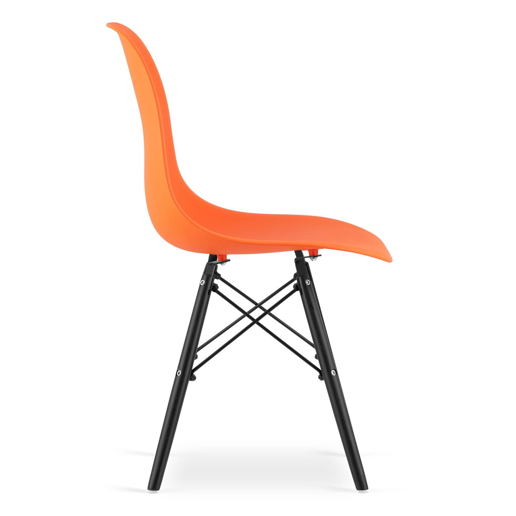 2-u krēslu komplekts Osaka, oranžs/melns цена и информация | Virtuves un ēdamistabas krēsli | 220.lv