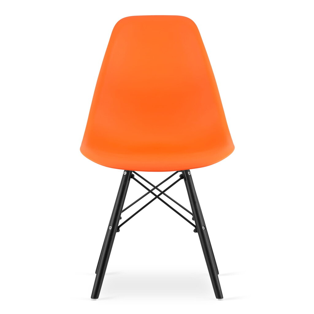 2-u krēslu komplekts Osaka, oranžs/melns cena un informācija | Virtuves un ēdamistabas krēsli | 220.lv