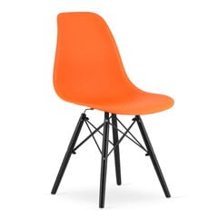 2-u krēslu komplekts Osaka, oranžs/melns цена и информация | Стулья для кухни и столовой | 220.lv