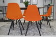 3-ju krēslu komplekts Osaka, oranžs/melns цена и информация | Virtuves un ēdamistabas krēsli | 220.lv