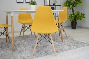 2-u krēslu komplekts Osaka, dzeltens/brūns cena un informācija | Virtuves un ēdamistabas krēsli | 220.lv