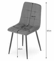 Комплект из 3 стульев Kara, синий цена и информация | Стулья для кухни и столовой | 220.lv