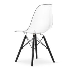 3-ju krēslu komplekts Osaka, balts/melns cena un informācija | Virtuves un ēdamistabas krēsli | 220.lv