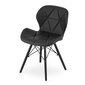 2-u krēslu komplekts Lago, melns cena un informācija | Virtuves un ēdamistabas krēsli | 220.lv