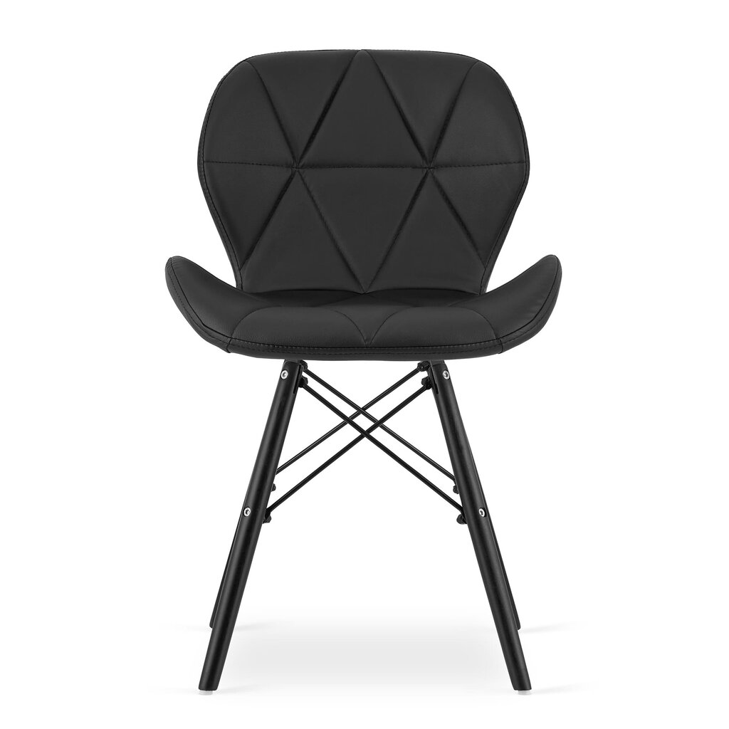2-u krēslu komplekts Lago, melns цена и информация | Virtuves un ēdamistabas krēsli | 220.lv