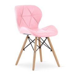 2-u krēslu komplekts Lago, rozā cena un informācija | Virtuves un ēdamistabas krēsli | 220.lv