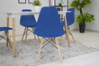 Krēsls Osaka, zils/brūns cena un informācija | Virtuves un ēdamistabas krēsli | 220.lv