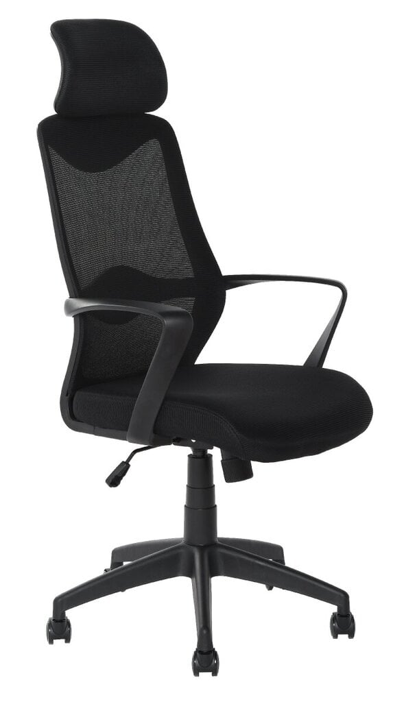 Melns, grozāms biroja krēsls cena un informācija | Biroja krēsli | 220.lv