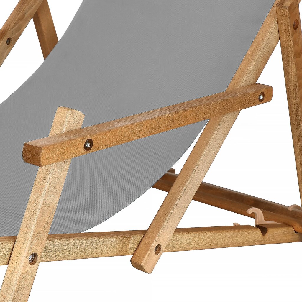 Impregnēts krēsls ar roku balstiem Springos DC006 OXFORD023, pelnu krāsā цена и информация | Dārza krēsli | 220.lv