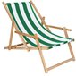 Impregnēts krēsls ar roku balstiem Springos DC006 DSWLG, balts ar zaļām strīpām цена и информация | Dārza krēsli | 220.lv