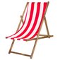 Impregnēts krēsls Springos DC0012 DSWLR, balts ar sarkanām svītrām cena un informācija | Dārza krēsli | 220.lv