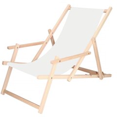 Krēsls ar roku balstiem Springos DC003 OXFORD33, balts cena un informācija | Dārza krēsli | 220.lv
