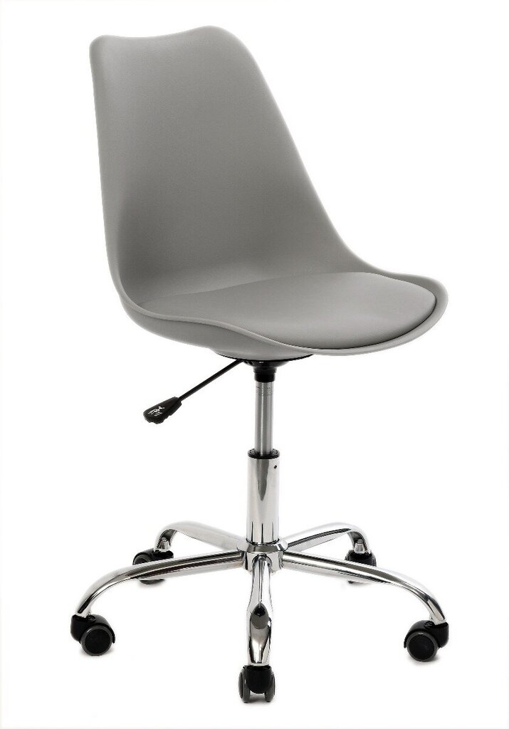 Diego grozāms biroja krēsls ar Pu spilvenu, 47.5x45x79/89cm, metāla pamatne, pelēks cena un informācija | Biroja krēsli | 220.lv