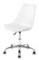 Diego grozāms biroja krēsls ar Pu spilvenu, 47,5x45x79/89cm, metāla pamatne, balts цена и информация | Biroja krēsli | 220.lv