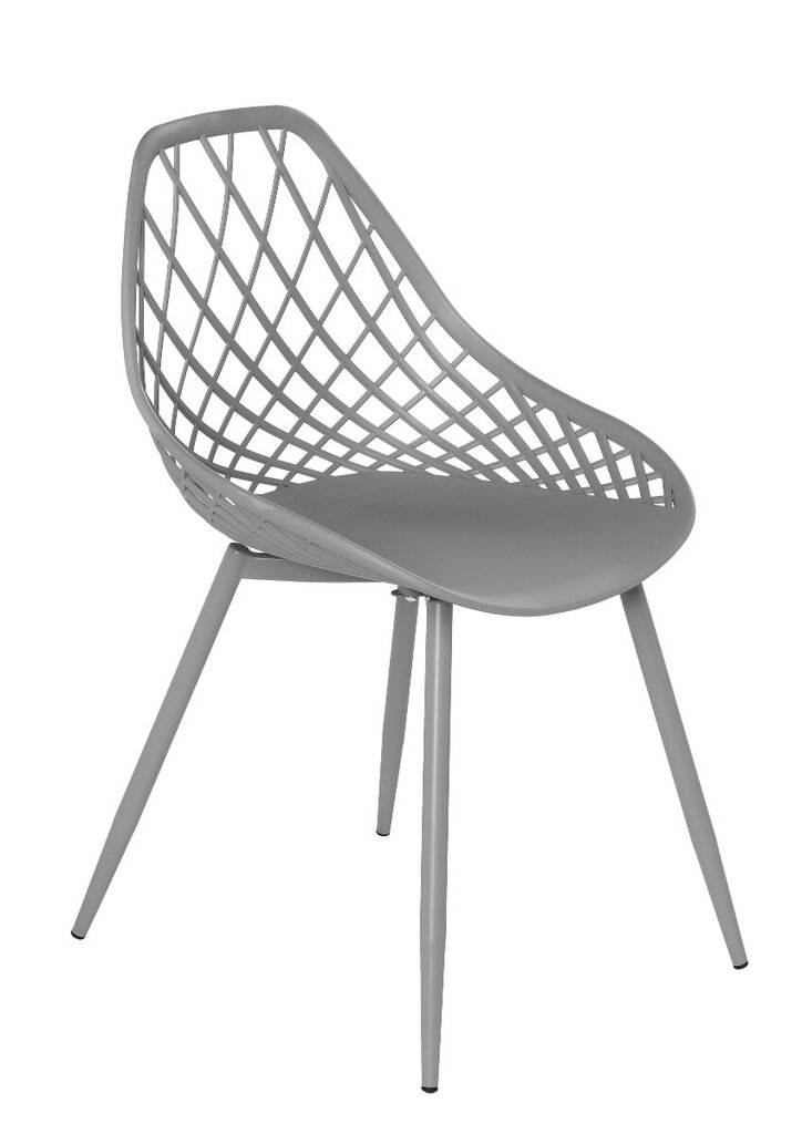 Krēsls Joy, 48.5x55x47/83.5cm, Pp, metāla kājas pelēkas krāsas cena un informācija | Virtuves un ēdamistabas krēsli | 220.lv