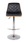 Gemini bāra krēsls, izmēri 48X51X91/112CM, pamatne hromēta, melna. cena un informācija | Virtuves un ēdamistabas krēsli | 220.lv