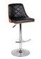 Gemini bāra krēsls, izmēri 48X51X91/112CM, pamatne hromēta, melna. cena un informācija | Virtuves un ēdamistabas krēsli | 220.lv