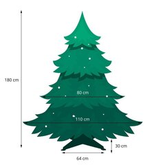 Искусственная рождественская елка Springos CT0121, 180 см цена и информация | Искусственные елки | 220.lv