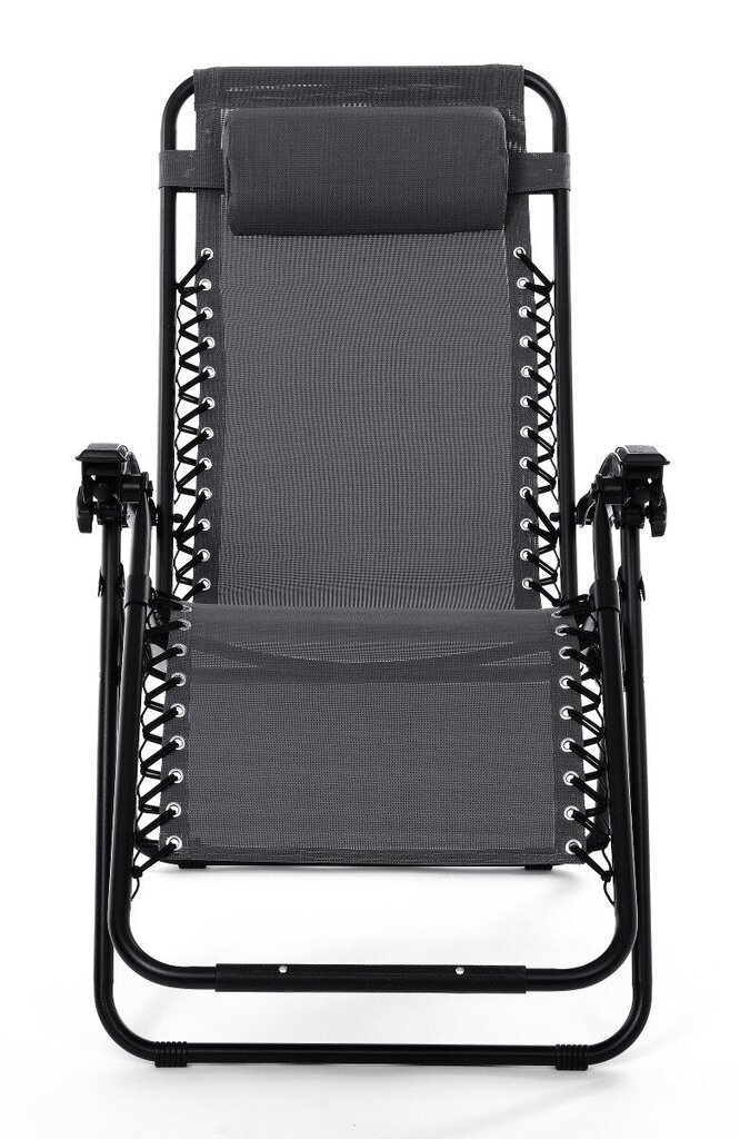 Dārza atpūtas krēsls Zero Gravity, 94x14x65,5cm, pelēks, tekstils cena un informācija | Dārza krēsli | 220.lv