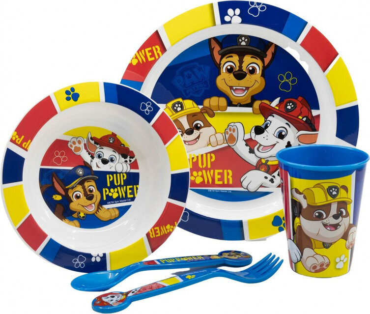 The Paw Patrol piknika komplekts bērniem цена и информация | Trauki, šķīvji, pusdienu servīzes | 220.lv