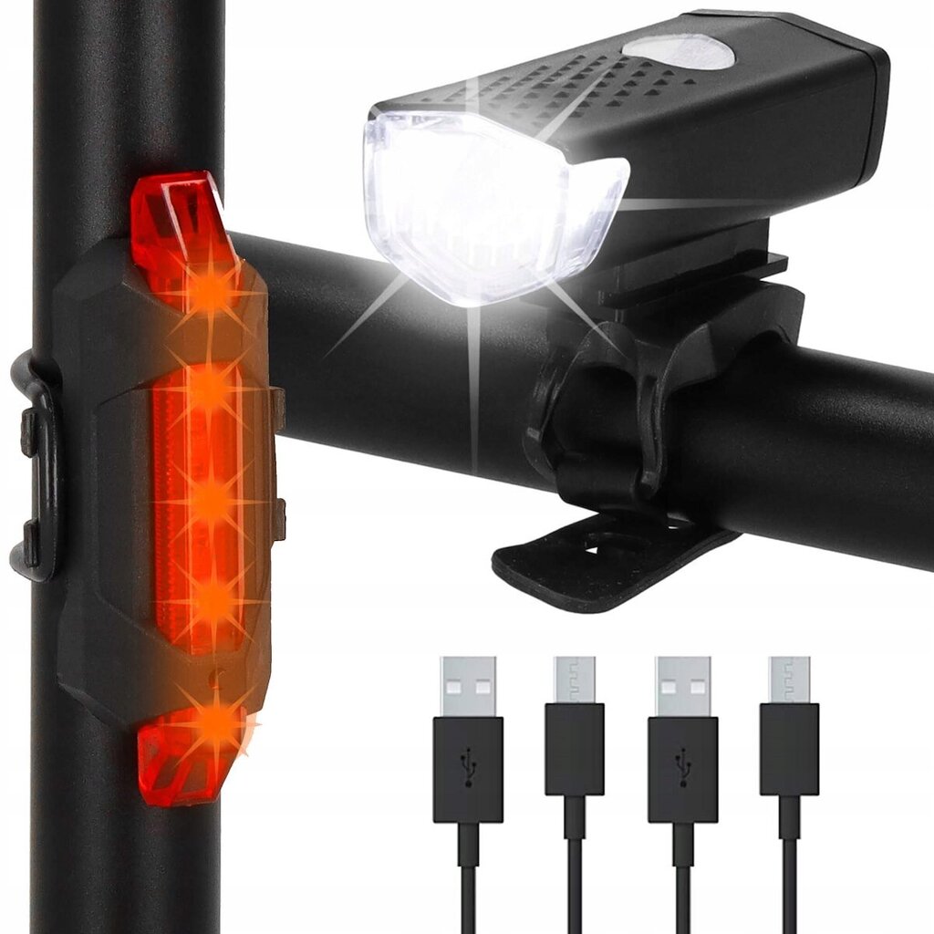 USB velosipēda gaisma Springos BA0054 цена и информация | Velo lukturi un atstarotāji | 220.lv