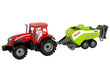 Sarkans lauksaimniecības traktors ar zaļās sējmašīnas berzes piedziņu cena un informācija | Rotaļlietas zēniem | 220.lv