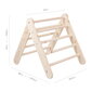 Meowbaby® kāpšanas trīsstūris bērniem ar slidkalniņu un kāpšanas rāmi, komplekts dabisks, Divas kāpnes + viena kāpšanas siena cena un informācija | Rotaļlietas zīdaiņiem | 220.lv