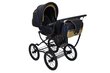 Leļļu rati, Isabell Baby Fashion 2in1, melns ar zeltu цена и информация | Bērnu rati | 220.lv