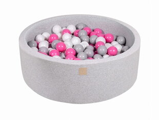 Bumbu baseins, MeowBaby®, 90x30cm, 200 bumbiņas, pelēks cena un informācija | Rotaļlietas zīdaiņiem | 220.lv