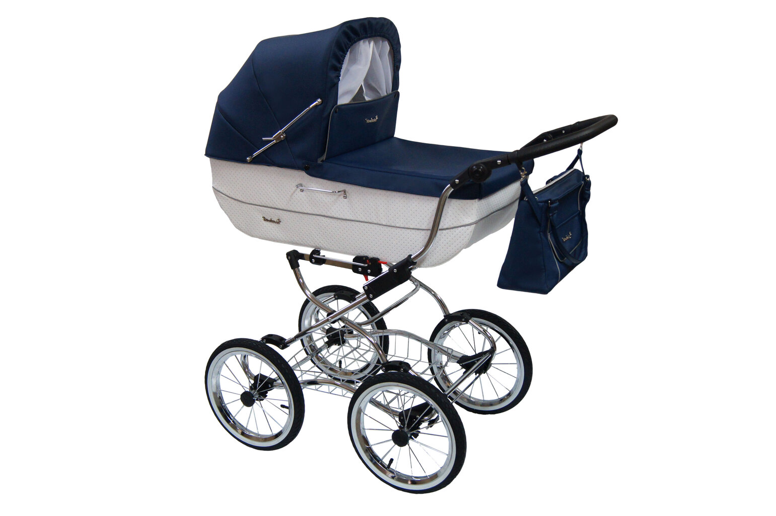 Leļļu ratiņi, Renee Baby, balts ar zilu cena un informācija | Bērnu rati | 220.lv