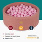 MeowBaby® apaļie bērnu putu baseini 90x30 cm Boucle, Heather Grey, ar 200 bumbiņām: Melns/Balts/ Caurspīdīgs цена и информация | Rotaļlietas zīdaiņiem | 220.lv