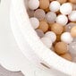 MeowBaby® apaļie bērnu putu baseini 90x30 cm Boucle, Heather Grey, ar 200 bumbiņām: Melns/Balts/ Caurspīdīgs цена и информация | Rotaļlietas zīdaiņiem | 220.lv