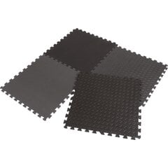 Sporta paklājiņš Eb Fit, 4gb, 60x60x1,2 cm, melns cena un informācija | Vingrošanas paklāji | 220.lv