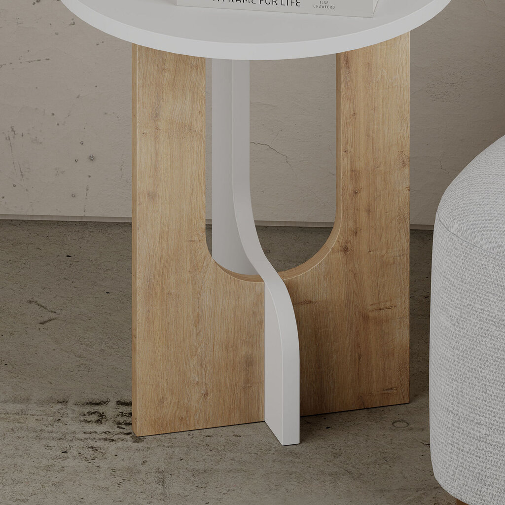 Sānu galdiņš, Asir, 40 x 47 x 40 cm, balts cena un informācija | Žurnālgaldiņi | 220.lv