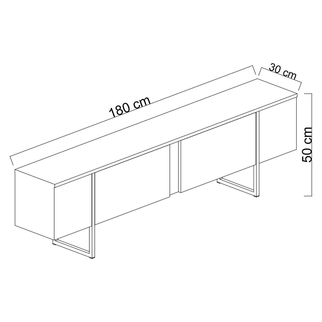 TV statīvs, Asir, 180 x 30 x 50 cm, brūns cena un informācija | TV galdiņi | 220.lv