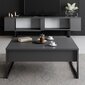 Viesistabas mēbeļu komplekts, Asir, TV galds 180 x 30 x 50 cm, dīvāns 90 x 60 x 40 cm, melns cena un informācija | Sekcijas | 220.lv